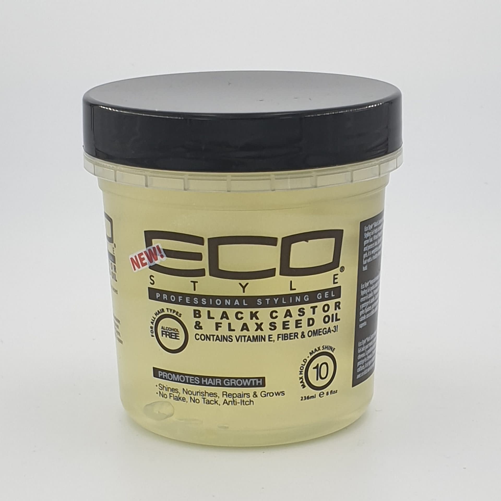 ECO Black Castor & Flaxseed Oil Styling Gel 8oz Afro Pride