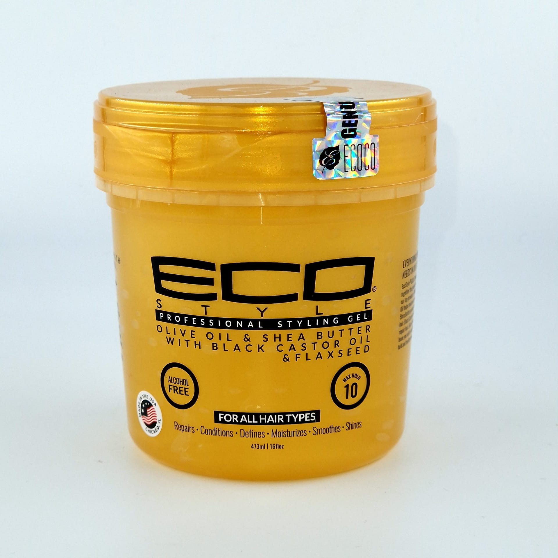 ECO Black Castor & Flaxseed Gel 16 oz Afro Pride