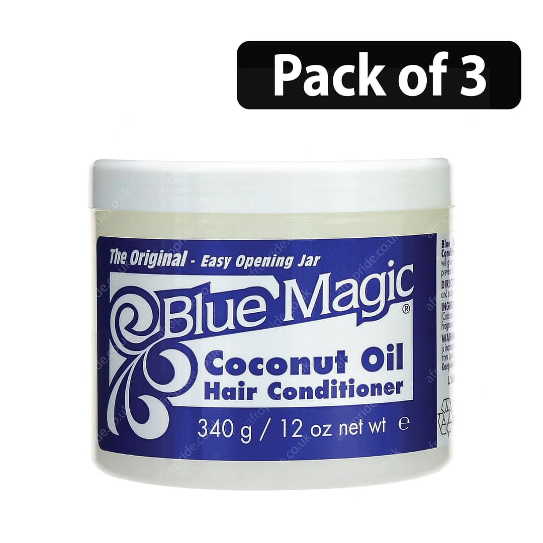 (Pack of 12) Blue Magic Coconut Oil Hair Conditioner 12oz Afro Pride