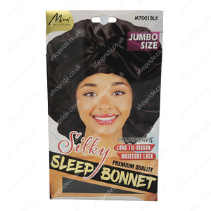 Murry Jumbo Size Silky Sleep Bonnet M7001BLK