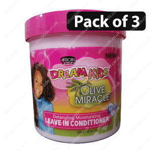 (Pack of 3) African pride Dream kids detangling moisturizing Leave-In-Conditioner