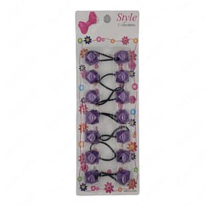 Style Collections Diamond Shaped Hair Bobbles Purple