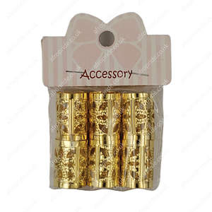 Fashion Accessory 6 Metal Beads Golden