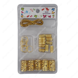 Murry Hair Accessory Metal Beads With String Golden