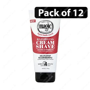 (Pack of 12) Magic Razorless Cream Shave Extra Strength 6oz
