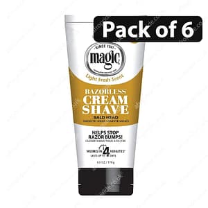 (Pack of 6) Magic Razorless Cream Shave Smooth 6oz