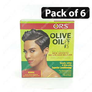 (Pack of 6) ORS New Growth No-Lye Hair Relaxer Normal