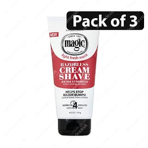 (Pack of 3) Magic Razorless Cream Shave Extra Strength 6oz