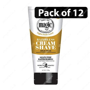 (Pack of 12) Magic Razorless Cream Shave Smooth 6oz