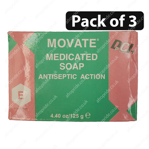 (Pack of 3) Movate Medicated Soap 4.40oz/125g