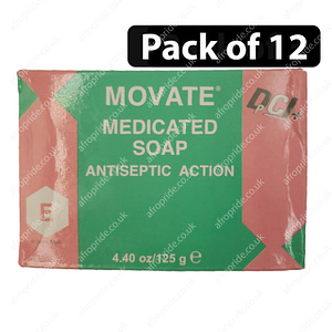 (Pack of 12) Movate Medicated Soap 4.40oz/125g