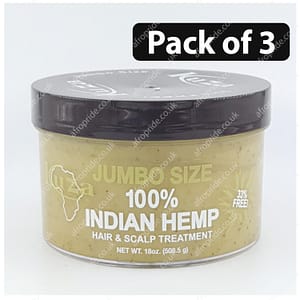 (Pack of 3)Kuza Indian Hemp Hair & Scalp Treatment Jumbo Size 18oz