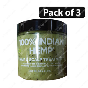 (Pack of 3) Kuza 100% Indian Hemp Hair & Scalp treatment 4oz