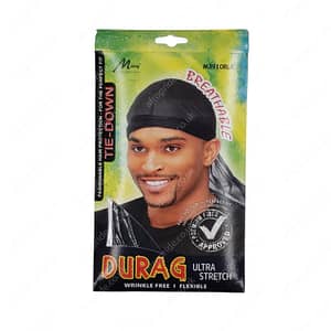 Murry Breathable Tie-Down Durag M3910BLK
