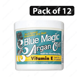 (Pack of 12) Blue Magic Argan Oil Vitamin E Leave-In Conditioner 13.75oz