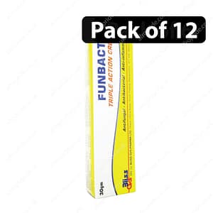 (Pack of 12) Funbact-A Triple Action Cream 30g