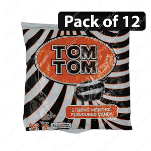 (Pack of 12) Tom Tom Strong Menthol Flavoured Candy 40 Units