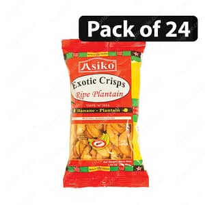 (Pack of 24) Asiko Exotic Crisps Ripe Plantain Mild Chilli 75g