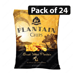 (Pack of 24) Olu Olu Sweet Yellow Plantain Chips 60g