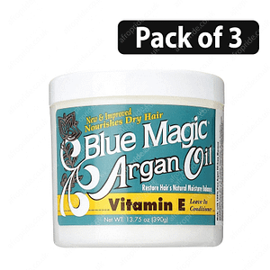 (Pack of 3) Blue Magic Argan Oil Vitamin E Leave-In Conditioner 13.75oz