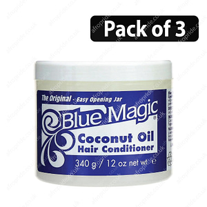 (Pack of 3) Blue Magic Coconut Oil Hair Conditioner 12oz