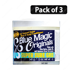 (Pack of 3) Blue Magic Super Sure Gro Hair & Scalp Conditioner 12oz