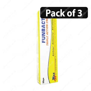 (Pack of 3) Funbact-A Triple Action Cream 30g