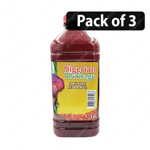 (Pack of 3) Nigerian Heritage 100% Pure Red Palm Oil 2L