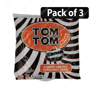 (Pack of 3) Tom Tom Strong Menthol Flavoured Candy 40 Units