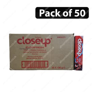 (Pack of 50) Close Up Triple Fresh Formula Toothpaste Red Hot 130g