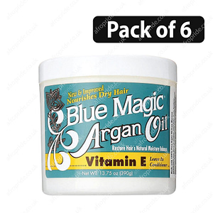 (Pack of 6) Blue Magic Argan Oil Vitamin E Leave-In Conditioner 13.75oz