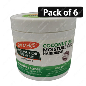 (Pack of 6) Palmers Coconut Oil Formula Moisture Gro Hairdress 5.25oz