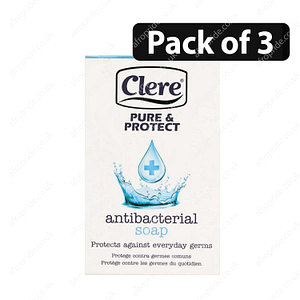 (Pack of 3) Clere Pure & Protect antibacterial soap 150g
