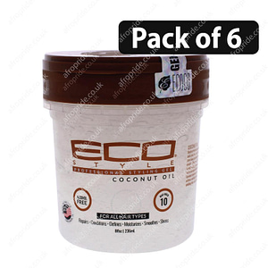 (Pack of 6) ECO Styling Gel with Coconut for All Hair Types 8oz