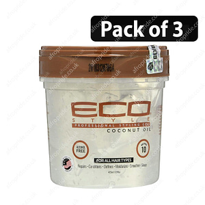 (Pack of 3) Eco Styling Gel Coconut Oil 16oz