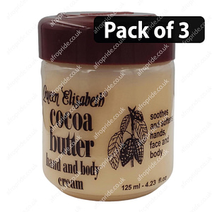 (Pack of 3) Queen Elisabeth Cocoa Butter Hand & Body Cream 125ml
