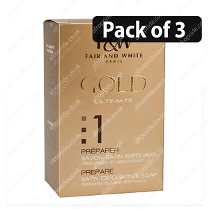 (Pack of 3) Fair & White Gold Santin Exfoliating Soap 200g