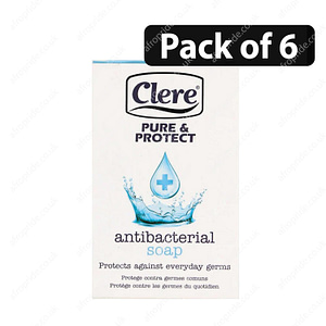 (Pack of 6) Clere Pure & Protect antibacterial soap 150g