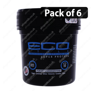 (Pack of 6) Eco Style Professional Styling Super Protein - Hair Gel 710ml