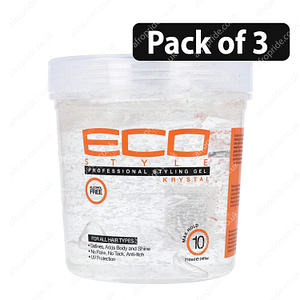 (Pack of 3) Eco Professional Styling Gel Krystal 710ml
