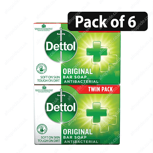 (Pack of 6) Dettol Original Soap 100g x 2