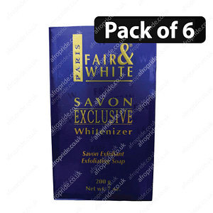 (Pack of 6) Fair And White Savon Exclusive Whitenizer Soap 200g