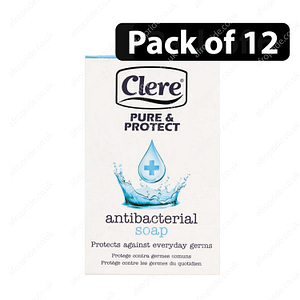 (Pack of 12) Clere Pure & Protect antibacterial soap 150g