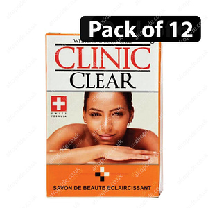 (Pack of 12) Clinic Clear Swiss Formula Whitening Body Care Soap 8oz