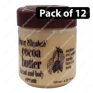 (Pack of 12) Queen Elisabeth Cocoa Butter Hand & Body Cream 125ml