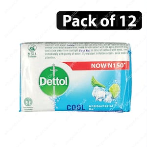 (Pack of 12) Dettol Cool Antibacterial Bar N150 65g