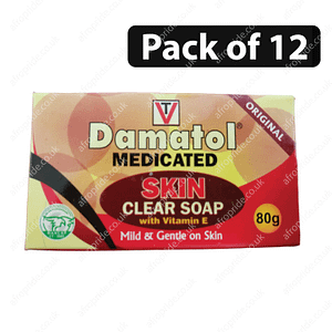 (Pack of 12) Damatol medicated skin clear soap 80g