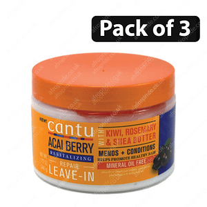 (Pack of 3) Cantu  Acai Berry  Leave In Conditioner 12oz