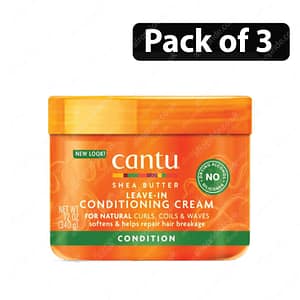 (Pack of 3) Cantu Shea Butter for Natural Hair Leave-In Conditioning Cream 12oz