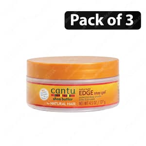 (Pack of 3) Cantu shea butter for Natural Hair Edge Stay Gel 4.5oz